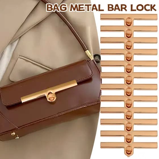 1-3 Conjuntos De Fecho Elegante Com Barra De Metal Dourado , De Segurança Para Bolsa , Reparo , Substituição