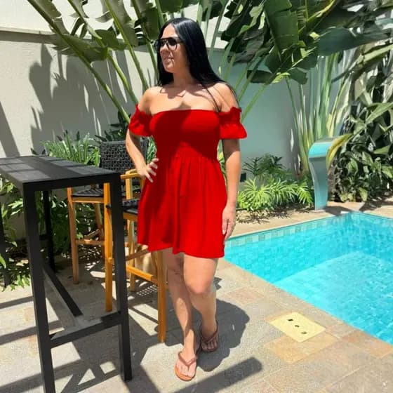Vestido Soltinho Curto Tecido Duna Casual Passeio Moda Verão