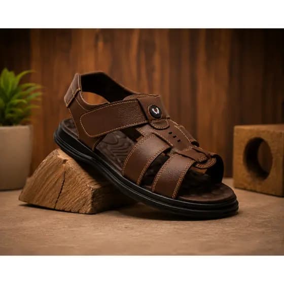 Sandália Masculina Ortopédica Franciscana Chinelo Confortável para idosos antiderrapante