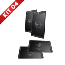 Kit 4 Lousa Mágica Tela Lcd Tablet Infantil Escrever Desenhar Brinquedo Menina Menino 10 Polegadas