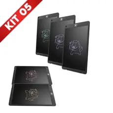 Kit 5 Lousa Mágica Tela Lcd Tablet Infantil Escrever Desenhar Brinquedo Menina Menino 10 Polegadas