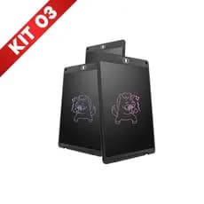 Kit 3 Lousa Mágica Tela Lcd Tablet Infantil Escrever Desenhar Brinquedo Menina Menino 10 Polegadas