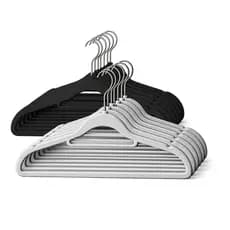 Kit 20 cabides Organizador de veludo antiderrapante Guarda Roupa Slim roupas camisas vestido Armário