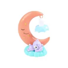 Luminaria Plastica LED Lua Mesa Abajur Infantil Pilha Decorativa  Sala Quarto Criança Estudo Pequena