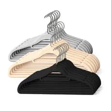 Kit 30 Gancho de Veludo Antiderrapante Roupas Vestido Armário Guarda Roupa Slim Cabides Organizador