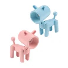 kit 2 Mini Luminária LED Articulada Cão Decorativa Infantil Abajur Quarto Estudo Escritório Pequeno
