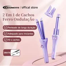 MAIMEITE 2 Em 1 de Cachos Ferro Ondulação Cerâmica Chapinha e Cacheador De CabeloAutomático Giratório110v e 220v bivolt