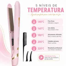 MAIMEITE Ceramic Ion Professional Hair Straightener 2 em 1 220oC Bivolt