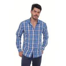 Camisa xadrez masculina manga comprida Importada