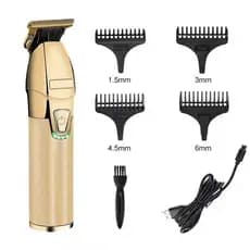 Máquina De Cortar Cabelo Para Barba Masculina  Elétrico Profissional Gold