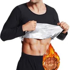 1pc Sauna Camisa Para Homem Manga Longa Suor Corpo Shaper Topo Camiseta Camisas Treino Esportes Exercício
