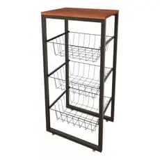 Cestos Base Para Bebedouro Belolar Fruteira De Chão Cozinha Preto Fosco Com Pés Regulavel Mdf