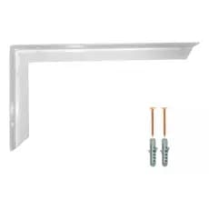 Kit 5 pares Suporte prateleira , grapa, modelo parafusar 40 CM branca Pintura eletrostática