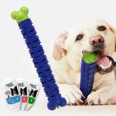 Escova de Dentes Para Cães Chewbrush Brinquedo Mordedor Osso Massageador Gengiva Removedor de Tártaros