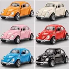Carro de brinquedo infantil de metal Herbie Beetle 53 com portas que abrem e capô