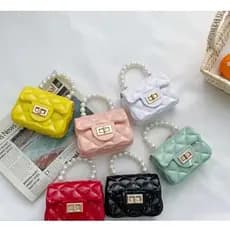 Bolsa Tote Com Pérolas De Geléia Para Adultos / Mini Bolsas De Geléia para crianças multineos