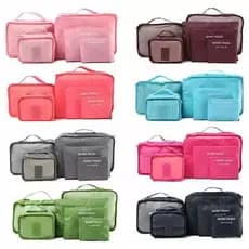 Kit 6+1 Pecas Bolsa Organizadoras Para Mala Roupas Bagagem Viagem