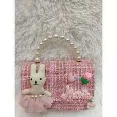 Nova Bolsa De Ombro Pequena Infantil Com Alça De Pérola Da Moda E Cruz diagonal