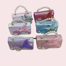 Nova Bolsa De Ombro Pequena Infantil Com Alça De Pérola Da Moda E Cruz diagonal