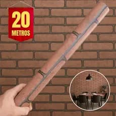 Papel De Parede AdesivoTijolinho Lavável Sala Quarto Cozinha Autocolante Prova de Água 5m X 45cm