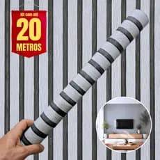 Papel De Parede Premium Madeira Ripado 3D Adesivo Lavável Quarto Sala Cozinha ENVIO IMEDIATO