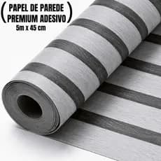 Papel De Parede Adesivo Madeira Ripado 3D 5m x 45cm Autocolante Lavável Para Quarto Sala Cozinha