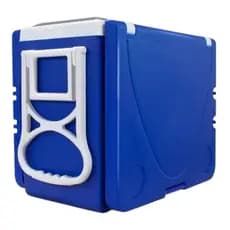 Caixa Térmica 32 Litros Multifuncional 3 Em 1 Com Mesa e Rodinhas Cooler Azul
