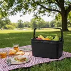 Caixa Térmica Cooler 7 Litros Para Camping Praia Piquenique Arqplast Rosa - Azul - Preta