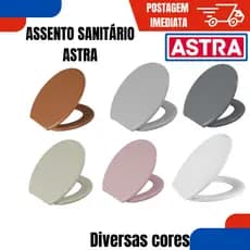 Assento Vaso Sanitário Astra Oval Anatômico Soft Branco Diversas Cores Banheiro