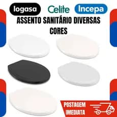 Assento Sanitário Universal Tampa de Vaso Banheiro Incepa Celite Logasa ECO Diversas Cores Original