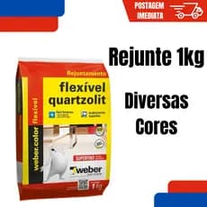 Rejunte Cerâmica Quartzolit Flexível Flex 1kg Rejuntamento Cerâmicas Cor