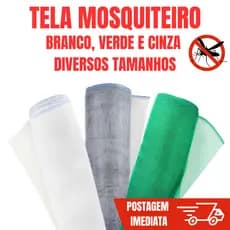 Tela Mosquiteira Anti Mosquitos Insetos Pequenos Animais Proteção Diversos Tamanhos e Cores