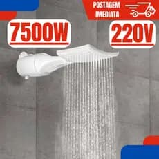 Chuveiro Ducha Multitemperaturas Eletrônica Loren Shower Ultra Lorenzetti 220V 7500W Branco