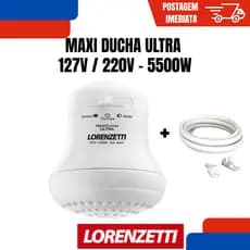 Chuveiro Maxi Ducha Ultra 5500W 127V e 220V Lorenzetti Branco