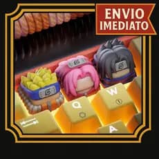 Keycap Tecla Artesanal Anime - Naruto Sasuke Sakura Anime