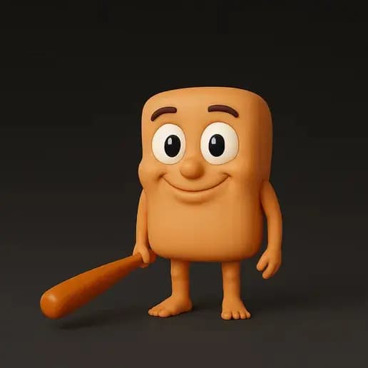 Brinquedo Tung Tung Sahur Meme Brainrot - Cute Tung Tung Sahur Chibi 8 a 10cm