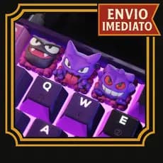 Gengar Pokémon Keycap Customizadas Fantasma Gengar Gastly e Haunter Key caps Presente Geek