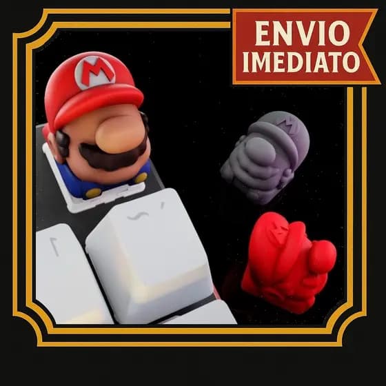 Keycap Mario Bros Tecla de teclado mecânico setup PC personalizado Super Mario