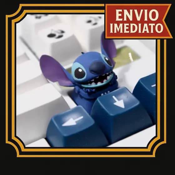 Keycaps personalizadas anime  Lilo e Stitch - Stitch Tecla artesanal anime Keycap teclas personalizadas Stitch