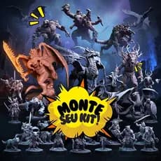 Miniaturas RPG packs de heróis e monstros jogo tabuleiro D&D Dungeons and Dragons DnD