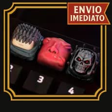 Berserk Anime Keycap Customizadas Guts Behelit e Skull Knight Key caps Presente Geek