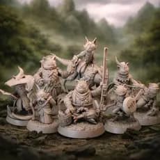Miniaturas RPG Gatinhos tribo felinos gato compativel D&D Dungeons And Dragons 32mm BoardGame Jogo de Tabuleiro