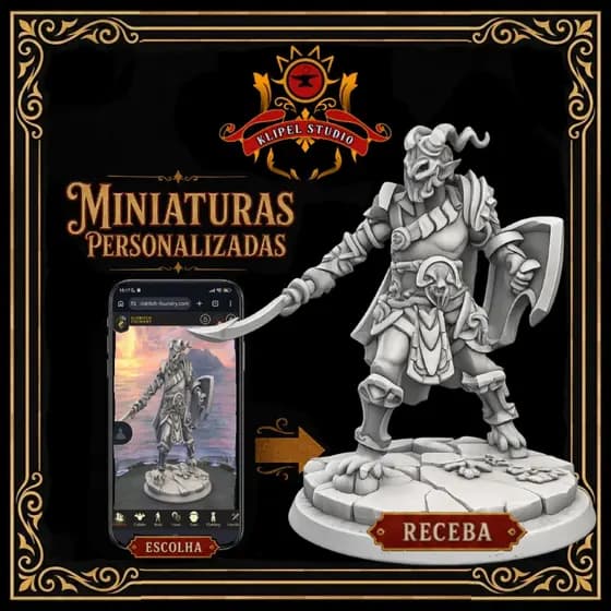 Miniatura RPG Personalizada Eldritch Foundry jogo tabuleiro D&D Dungeons and Dragons DnD