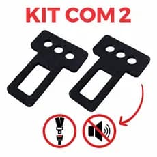 KIT 2 Fivela Lingueta Clip Cinto de Segurança Anti Alarme Sonoro Universal Carro