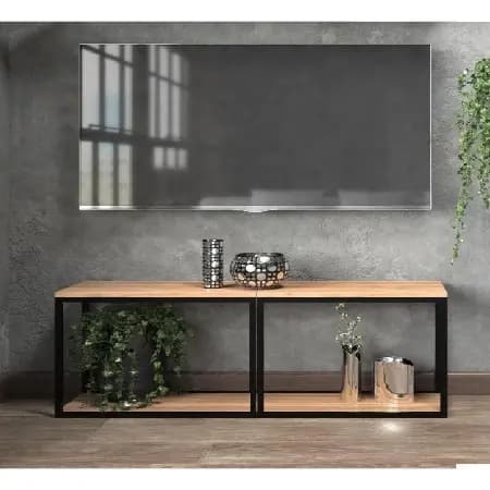 Rack TV Estilo Industrial Alto Padrão Para Sala Quartos Escritórios