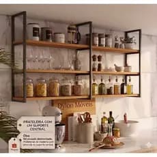 Kit Prateleira FREIJO Industrial Planejado GG