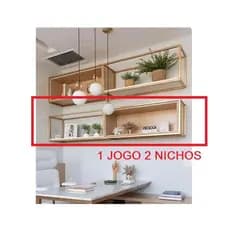 Kit  NICHOS industrial Prateleira REFORÇADO metal DOURADO/ROSE/COBRE