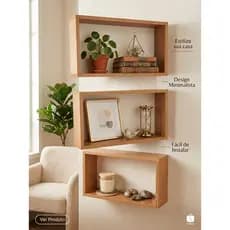 Kit 3 Nichos FREIJO de Parede Decorativos