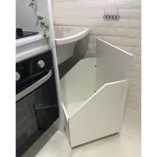 Nicho gabinete para tanque Branco com rodinhas e pé