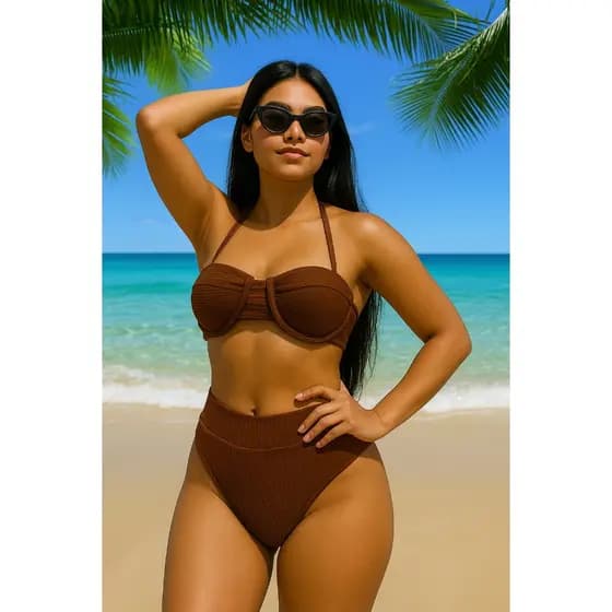 BIKINI FEMININO MEIA TAÇA possui bojo forrado calcinha cintura alta tecido com muita elasticidade